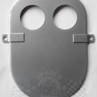 06-0902 - PLATE - AIR FILTER - FRONT - FOR TWIN CARBS - SILVER PAINTED | Norton