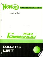 06-3402 - BOOK - PARTS LIST - 750 - 1971 - INC EARLY COMBAT | Norton