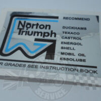 06-6611 - Sticker 'Norton-Triumph oils' | Norton