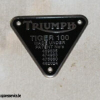 70-1678 - PLATE - PATENT - T100 - TIMING - (TIGER 100) | Triumph
